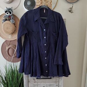 Free People Midnight Blue Top